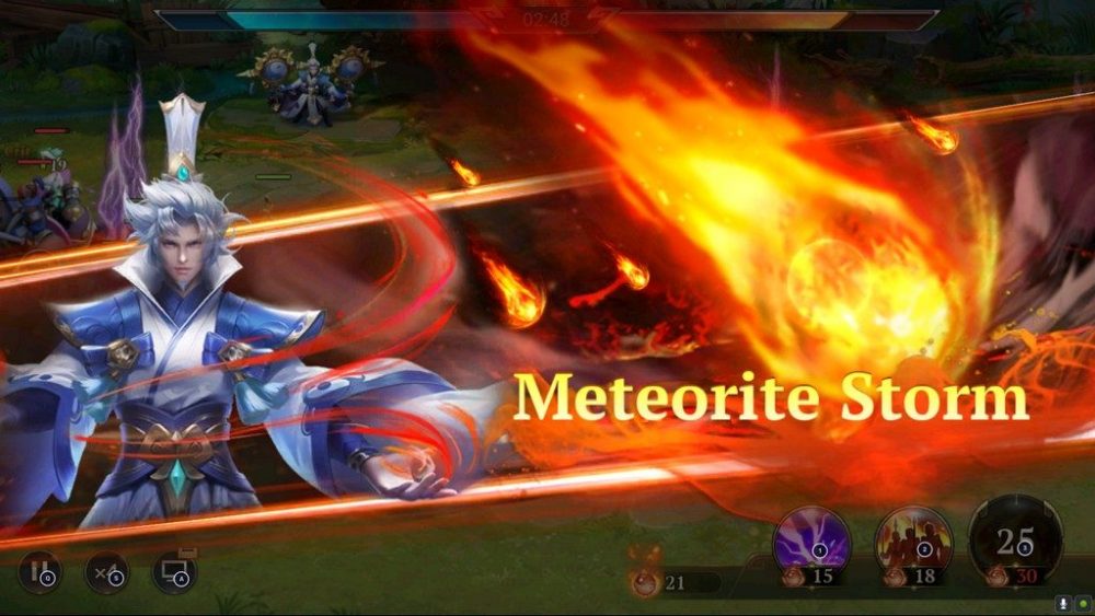 Một chiêu gây sát thương cho một nhóm đơn vị, một chiêu buff hỗ trợ phe mình và một chiêu tối thượng để toàn quân xuất chiến