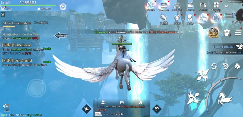 Người chơi có thể bay lượn tự do trong Araka.