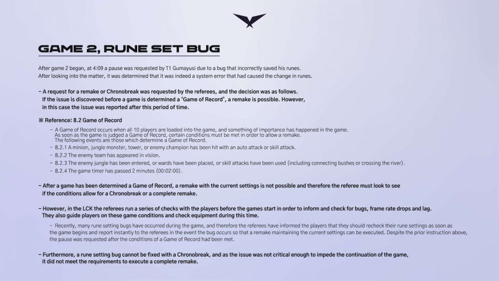 Lỗi bảng ngọc ở ván 2 của T1 Gumayusi.