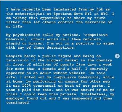 Vô tình bị phát hiện ảnh 18+ trên web người lớn, BTV thời tiết bị sa thải erick adame 1663726712 57