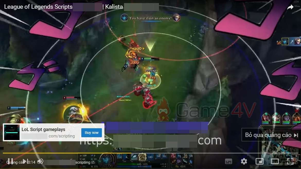 Tool hack LMHT được quảng cáo ngang nhiên trên YouTube.