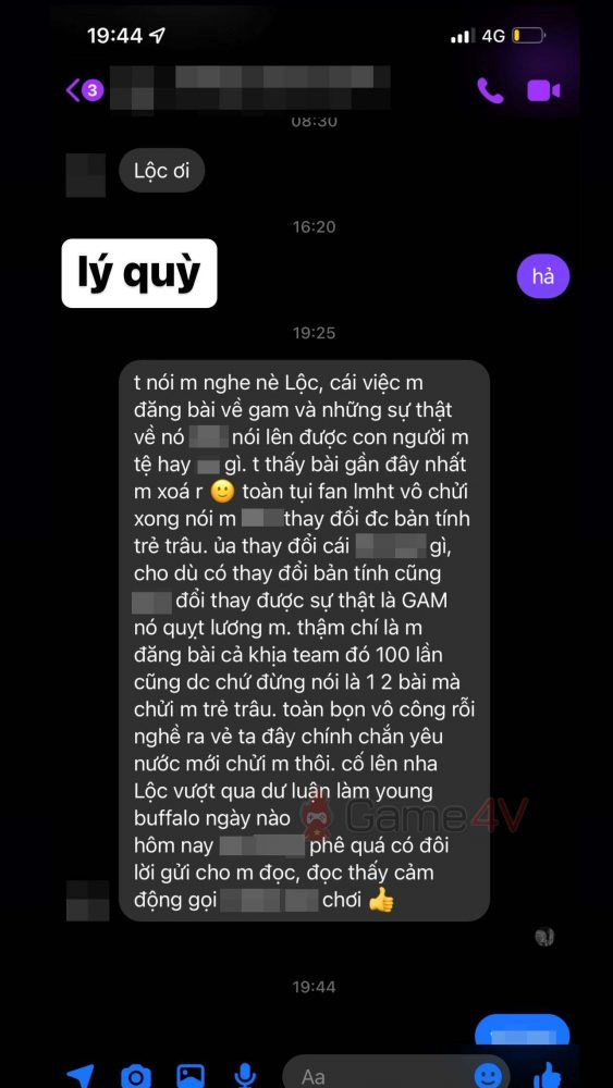 Zeros chia sẻ tin nhắn từ bạn bè.