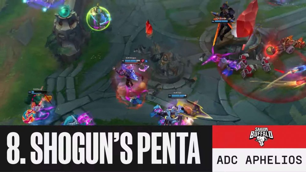 Shogun có cú Penta Kill ấn tượng với tướng tủ Aphelios tại CKTG 2022.
