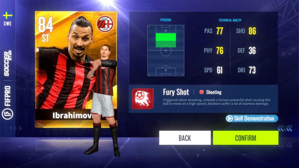 Tạo hình cầu thủ trong Soccer Star 2022 Football Cup.