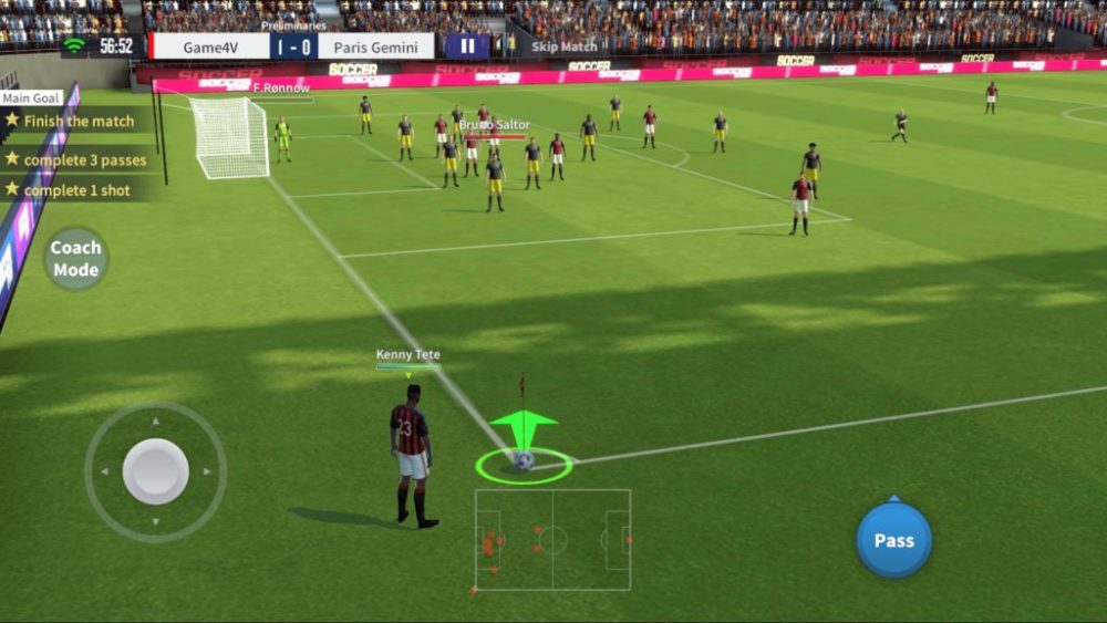 Giao diện trong trận đấu Soccer Star 2022 Football Cup.