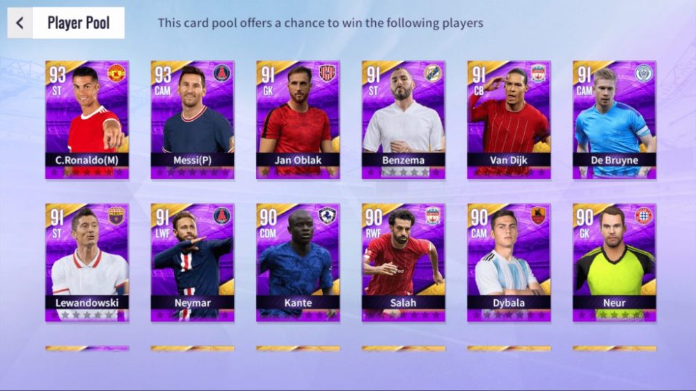 Soccer Star 2022 Football Cup có bản quyền của nhiều cầu thủ.