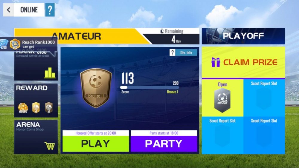 Giao diện chế độ xếp hạng.