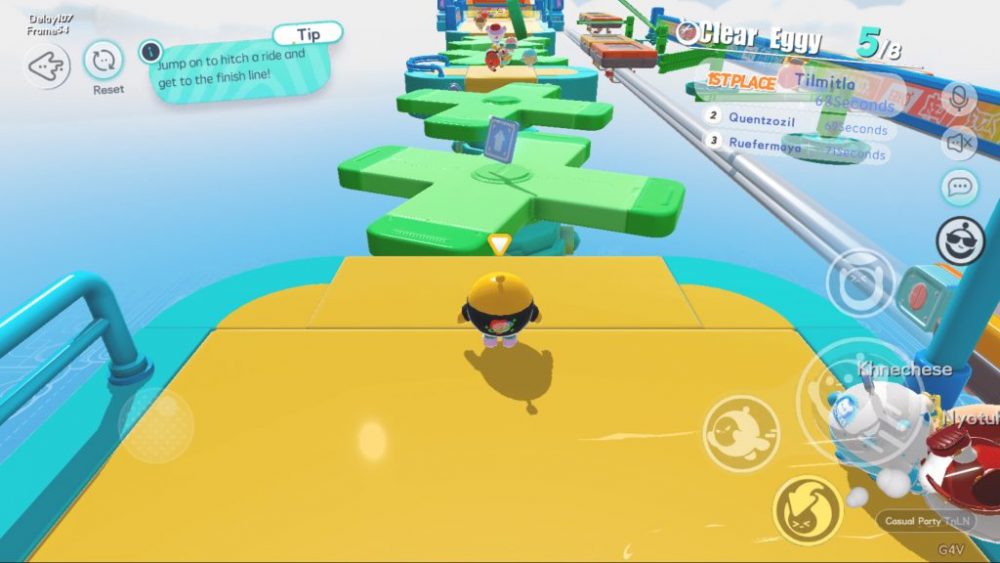 Giao diện trận đấu của Eggy Go.