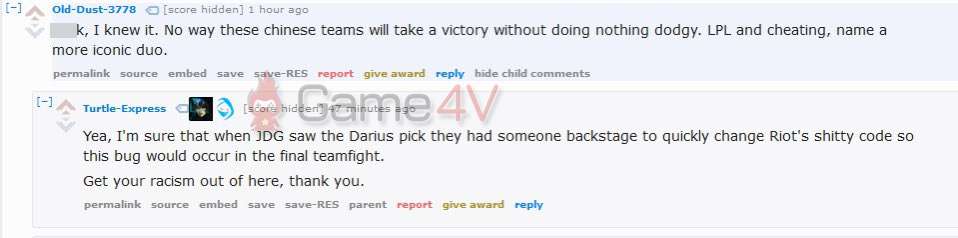 Bình luận được một phiên dịch viên LPL chia sẻ trên mạng xã hội.