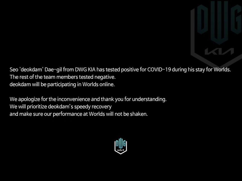 Thông báo của DK về tình hình sức khỏe của deokdam.