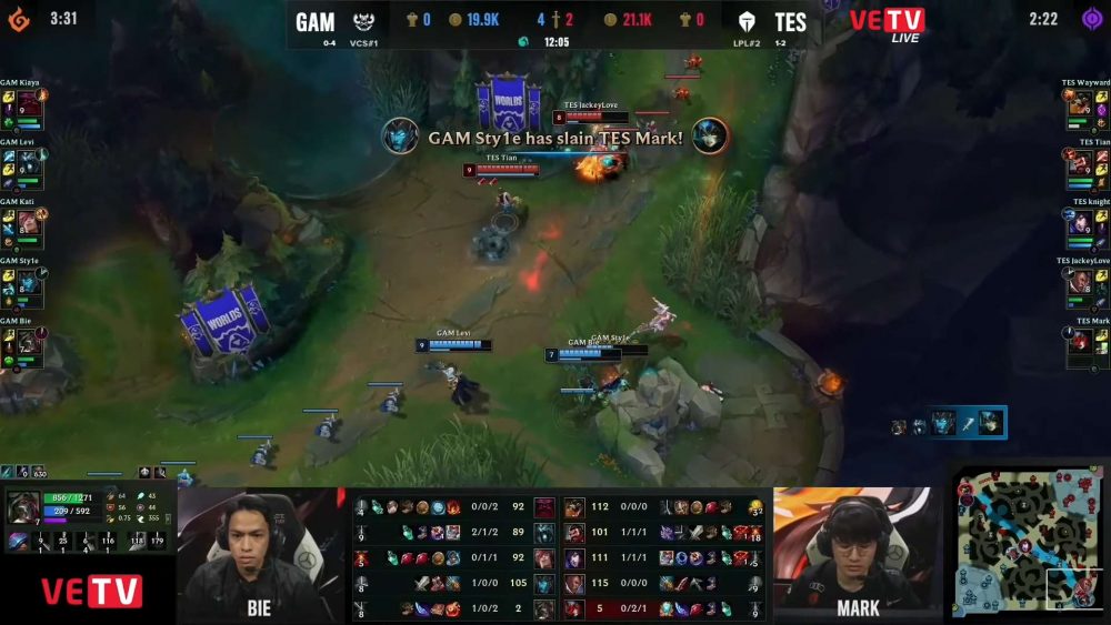 Sty1e là thành viên có rất nhiều tài nguyên của GAM trong trận đấu này.