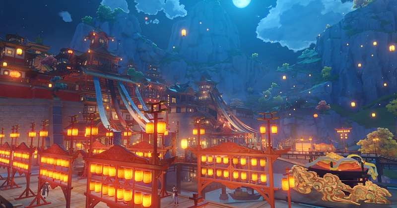 Liyue, bản đồ lấy cảm hứng từ Trương Gia Giới trong Genshin Impact.