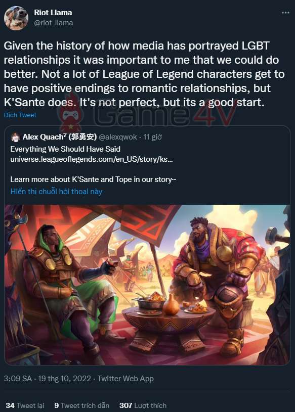 Riot Llama chia sẻ mối quan hệ giữa Tope và K'Sante đã có một "cái kết tích cực".