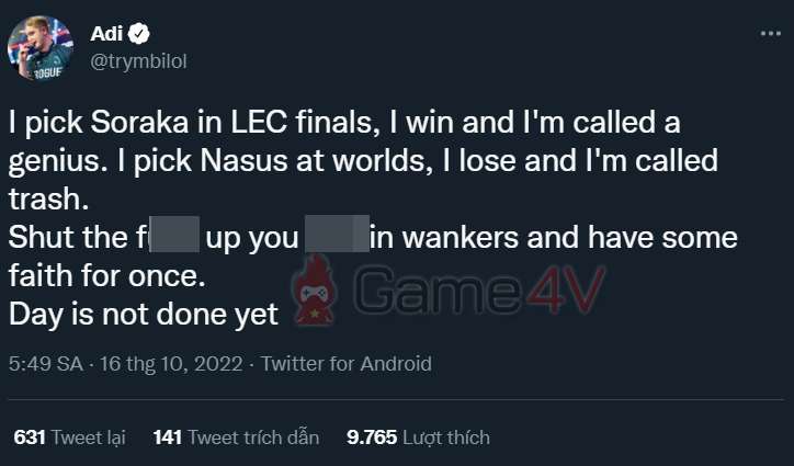 Người chơi hỗ trợ của RGE chia sẻ sau trận đấu với DRX.