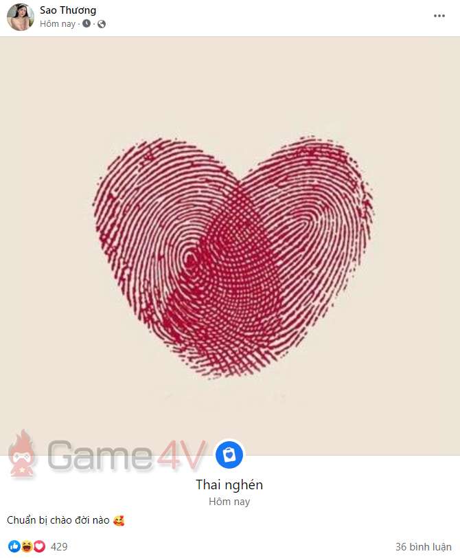 “Chuẩn bị chào đời nào” - Sao Thương chia sẻ thêm.