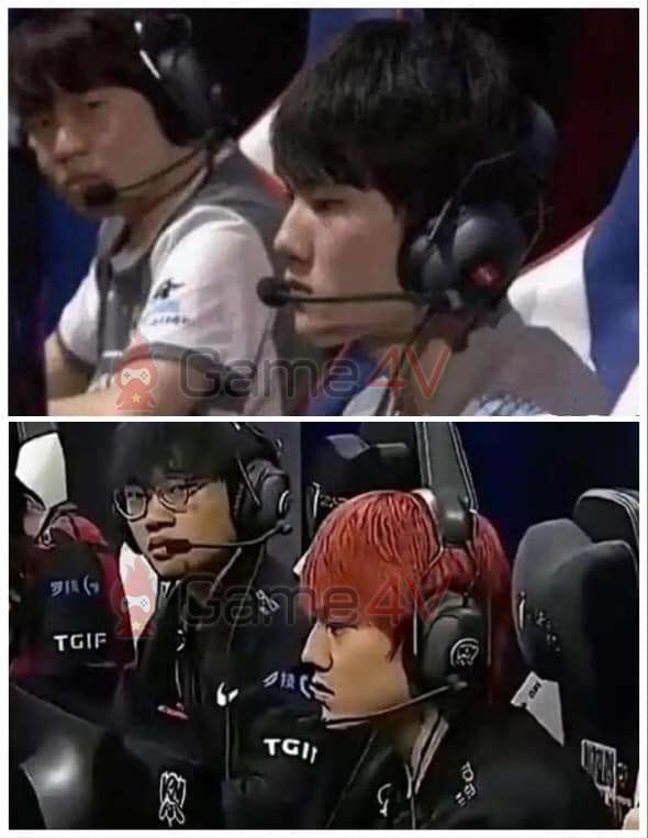 Nhiều fan LPL chia sẻ bức ảnh về biểu cảm giữa của Rookie và knight khi nhìn JackeyLove để nói về xích mích trong đội hình TES.