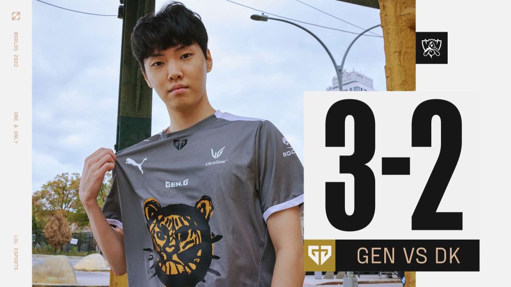 GEN giành chiến thắng 3-2 trước DK tại CKTG 2022.