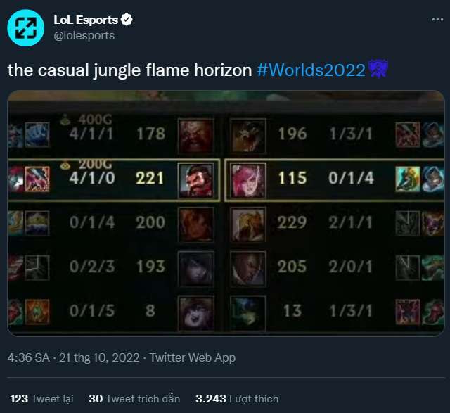 Riot Games chia sẻ sự chênh lệch giữa Kanavi và Malrang ở ván 1.