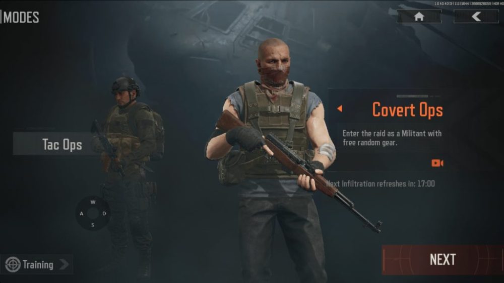 Chọn phe trong chế độ đấu thường của Arena Breakout.