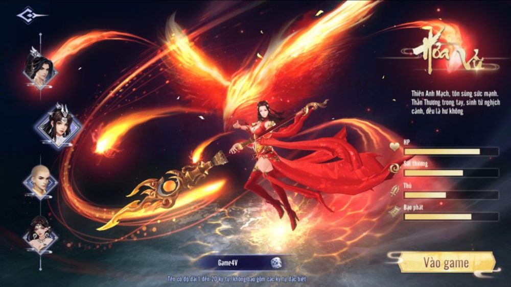 Tạo hình nhân vật trong Thiên Kiếm Chi Vân.