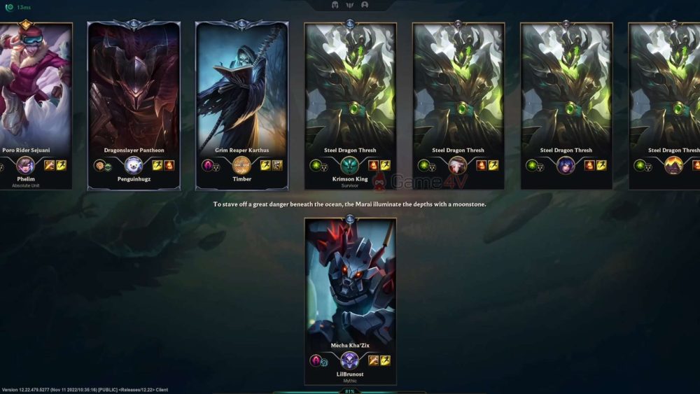 Màn hình tải trận của LMHT nhỏ tới mức không thể hiển thị đủ 9 người trong trận đấu 1v9.