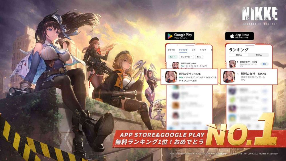 Goddess of Victory Nikke đứng top tại nhiều thị trường.