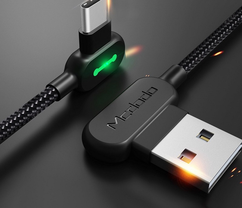 Cáp sạc USB hình chữ L.