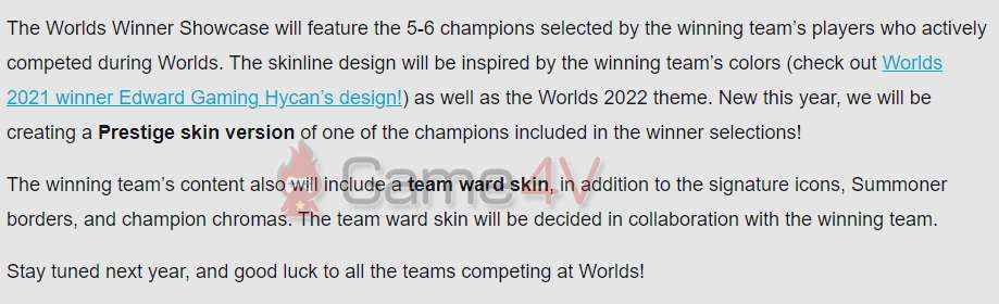 Riot Games thông báo về phần thưởng chưa từng có của CKTG 2022.