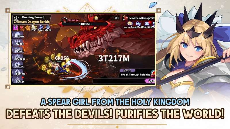 Bối cảnh trong Spear Knight sẽ đưa bạn đến với châu âu thời trung cố kết hợp yếu tố giả tưởng về người và rồng.