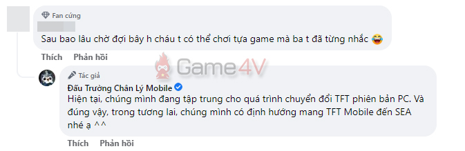 Fanpage mới của Đấu Trường Chân Lý Mobile giải đáp vấn đề đồng bộ hai phiên bản Mobile và PC.