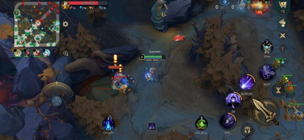 Trò chơi có sử dụng yếu tố ngày và đêm tương tự như Dota2.