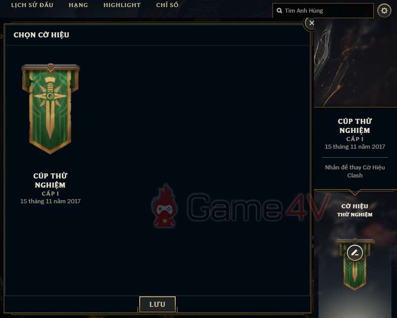 Cờ Hiệu của tính năng Clash trong quá khứ tại máy chủ LMHT Việt Nam.