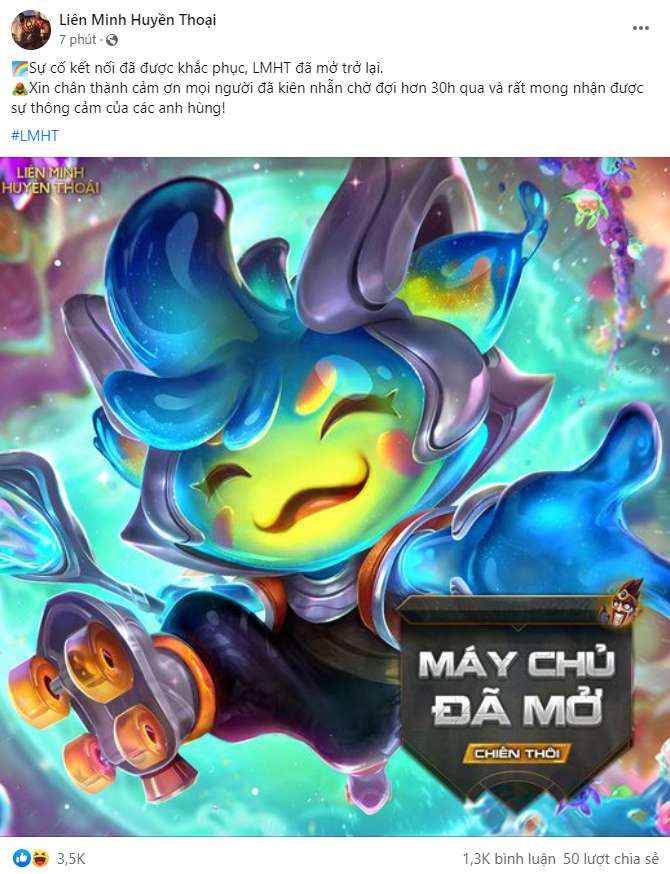 LMHT: Máy chủ Việt Nam có thể vào được sau 36 tiếng bảo trì của Garena garena lmht 1672138375 30