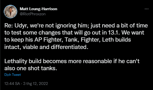 LMHT: Riot xác nhận giảm sức mạnh Udyr Sát Lực ở phiên bản 13.1 hc3acnh e1baa3nh 2022 12 06 171343387 1670321625 70