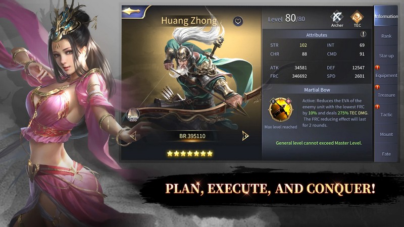 Tính năng gacha đầy hấp dẫn của game sẽ giúp bạn có thể thu phục những anh tài Tam Quốc như Quan Vũ, Tào Tháo, Gia Cát Lượng hay thậm chí là Điêu Thuyền, Tôn Thượng Hương để viết nên những trang sử hào hùng trong cuộc đời tranh đấu của bạn.