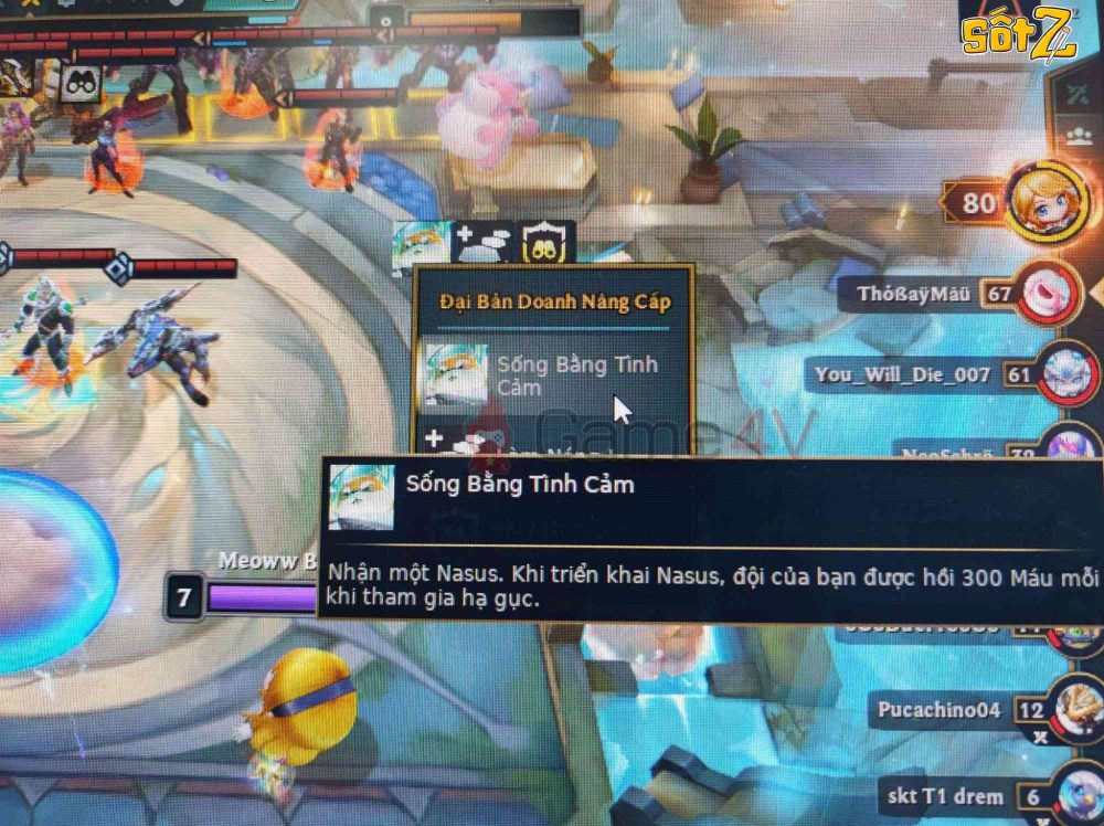 Bức ảnh về lõi nâng cấp "Sống Bằng Tình Cảm" đang được cộng đồng LMHT lan truyền trong thời gian gần đây.