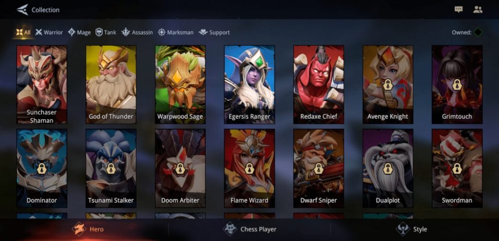 Số lượng hero hiện có trong AutoChess MOBA bản thử nghiệm.