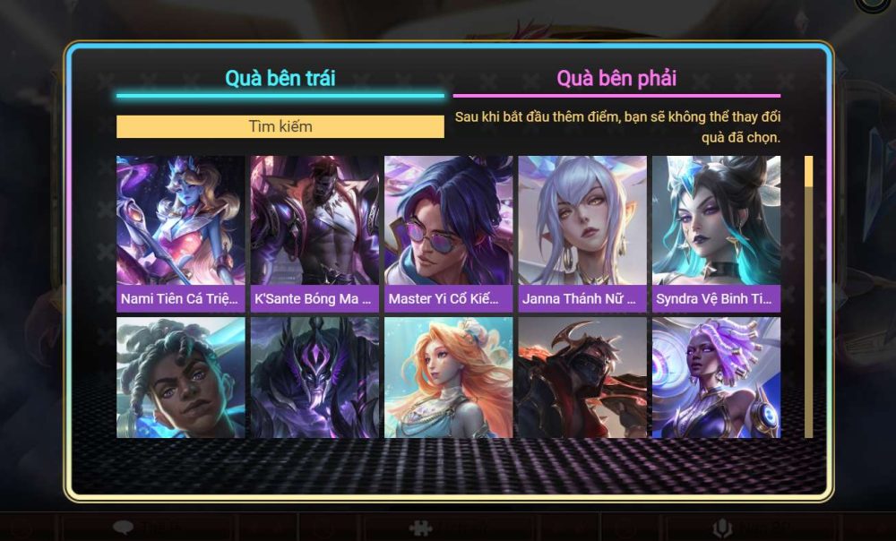 Sự kiện có đầy đủ những trang phục Hàng Hiệu mới nhất của LMHT.