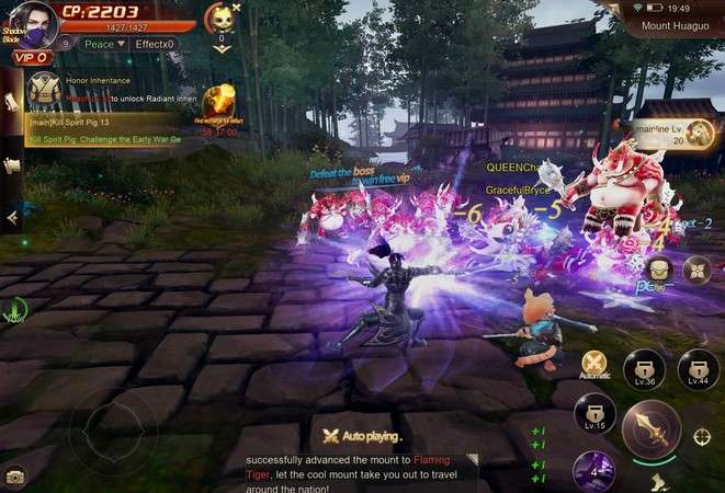 Ngoài những nhiệm vụ PvE đầy hấp dẫn ra bạn sẽ được làm quen với các loại nhiệm vụ PK liên đấu cực kỳ hấp dẫn, khiêu chiến lôi đài hay đại chiến bang hội chắc chắn sẽ khiến bạn thích mê mệt ngay thôi.