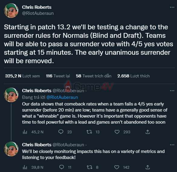 LMHT: Riot Games điều chỉnh tính năng ‘/ff’ sớm với 4 trên 5 phiếu là ‘endgame’ anh 01 1673172755 17