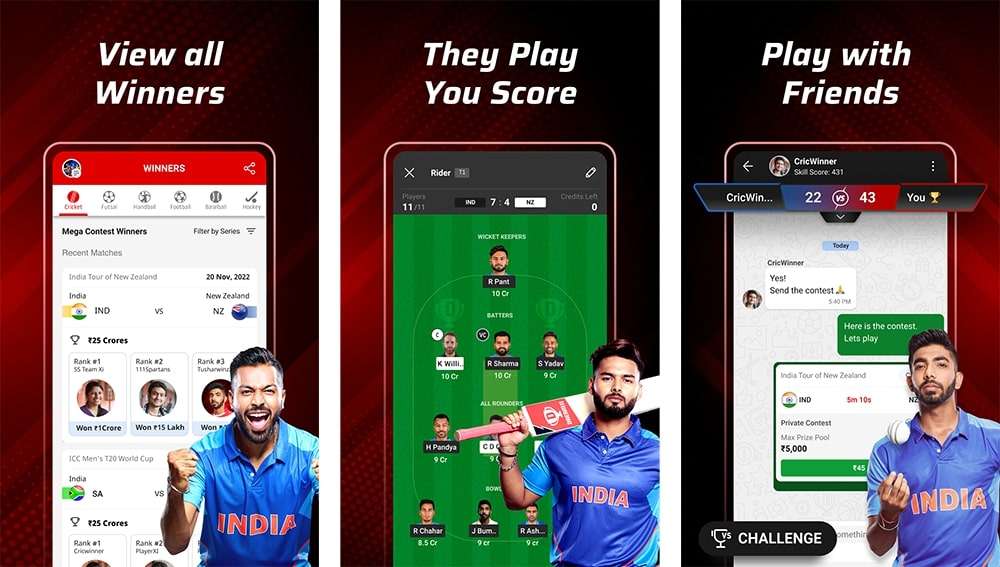 Dream11 Fantasy Sports có chỉ số ấn tượng.