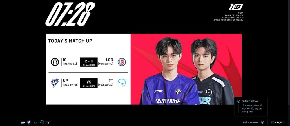 Thông báo tài khoản đã liên kết thành công.