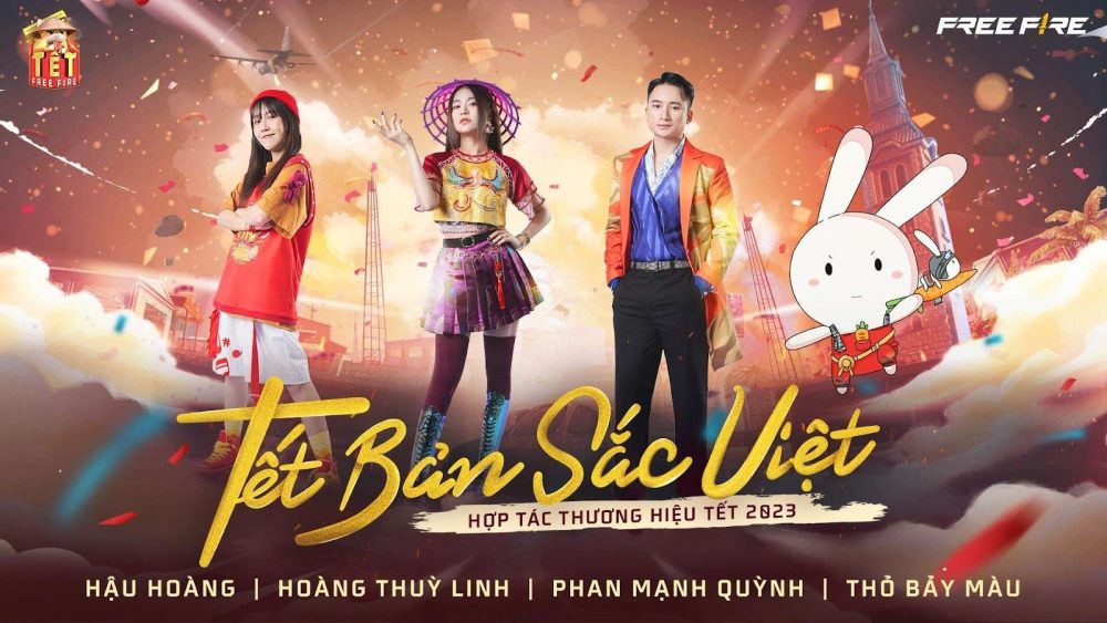 Free Fire hợp tác với Hoàng Thùy Linh, Phan Mạnh Quỳnh cùng Hậu Hoàng và Thỏ Bảy Màu mang Tết Việt vào game free fire 1673688977 64 1