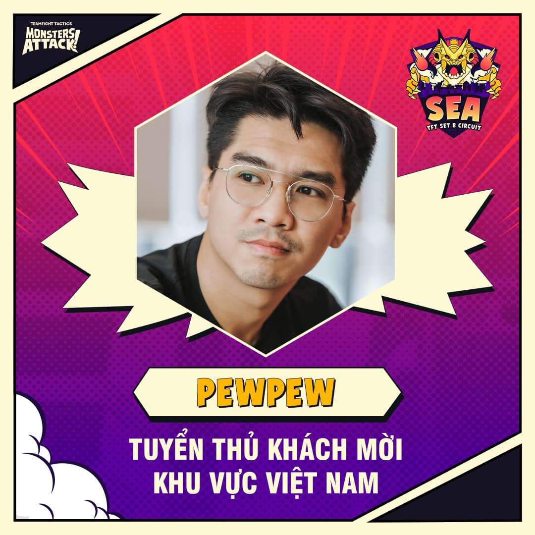PewPew - tuyển thủ khách mời khu vực Việt Nam.