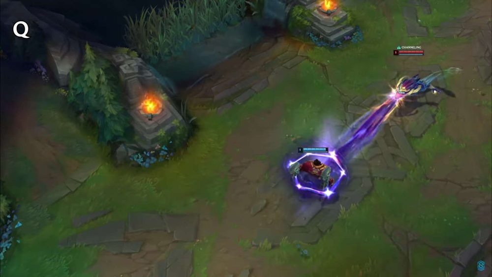 Kỹ năng Q sẽ gây thêm sát thương khi kích hoạt đủ vòng tròn 6 ngôi sao.