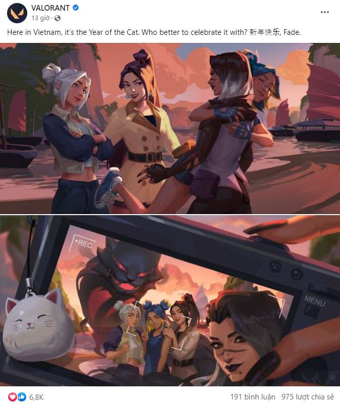 Bài đăng trên fanpage VALORANT của Riot.
