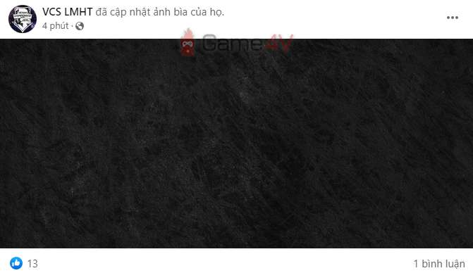 Cả ảnh đại diện và ảnh bìa của fanpage VCS LMHT đều thay đổi thành một tông màu “xám xịt”.