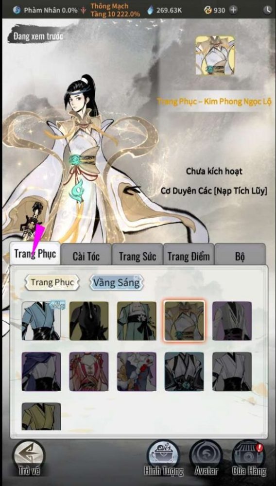 Hệ thống phục trang giúp người chơi thay đổi diện mạo của nhân vật.