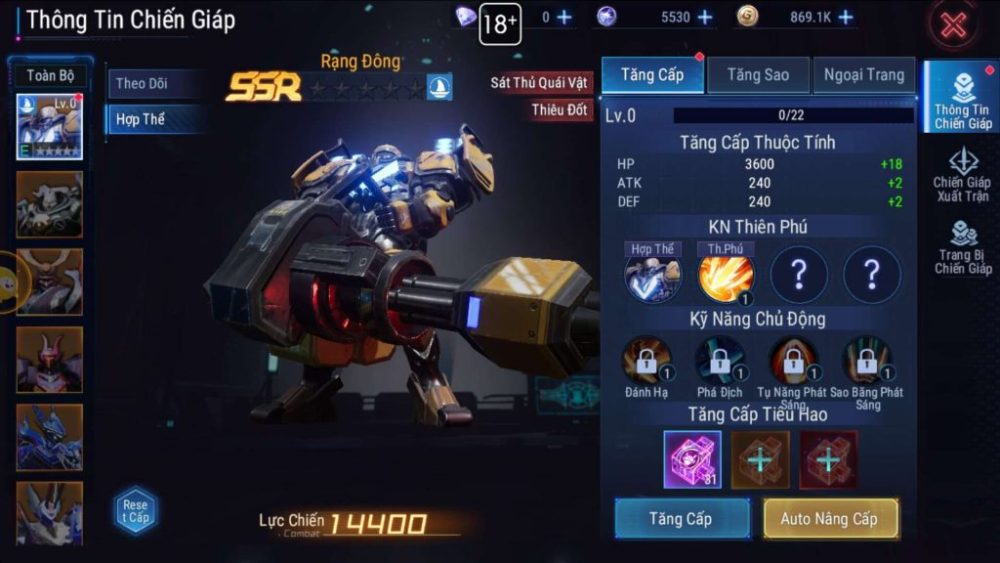 Hệ thống chiến giáp.