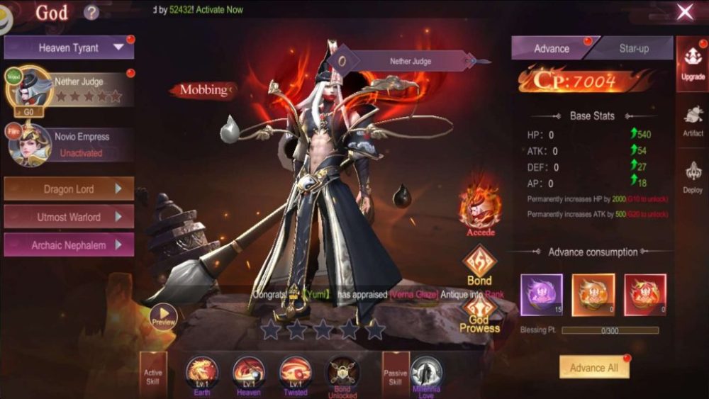 Tính năng 'hoá thần'.